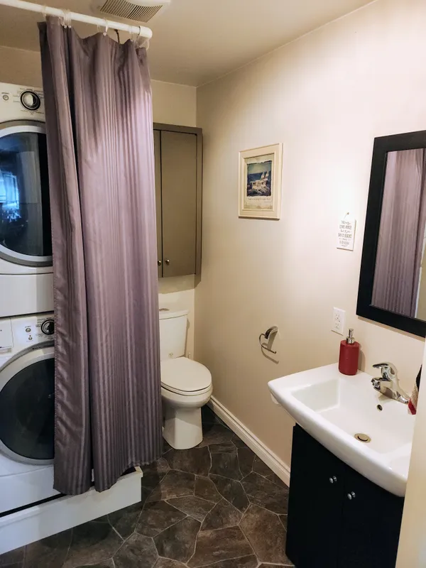 Main floor half bathroom and laundry
